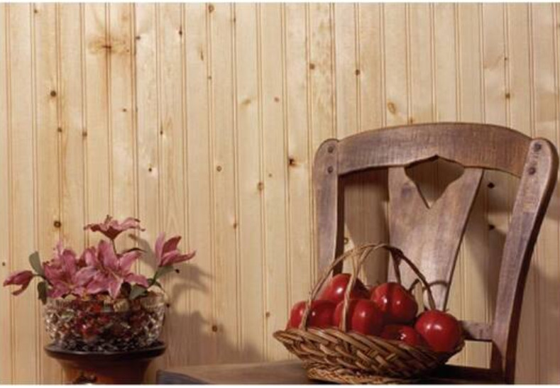 Knotty Pine V-Groove Wall Planks 5/16 in x 3-9/16 in x 8 ft