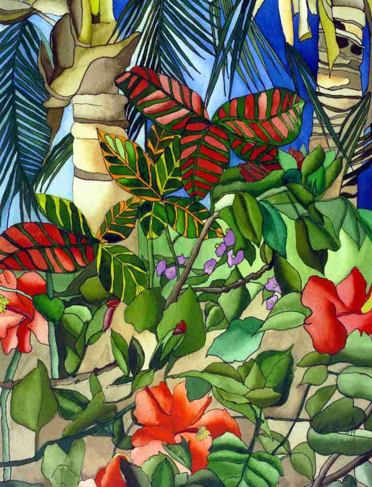 Tropical Accent & Decor Tile Ruth Daniels Art Ceramic RD002AT