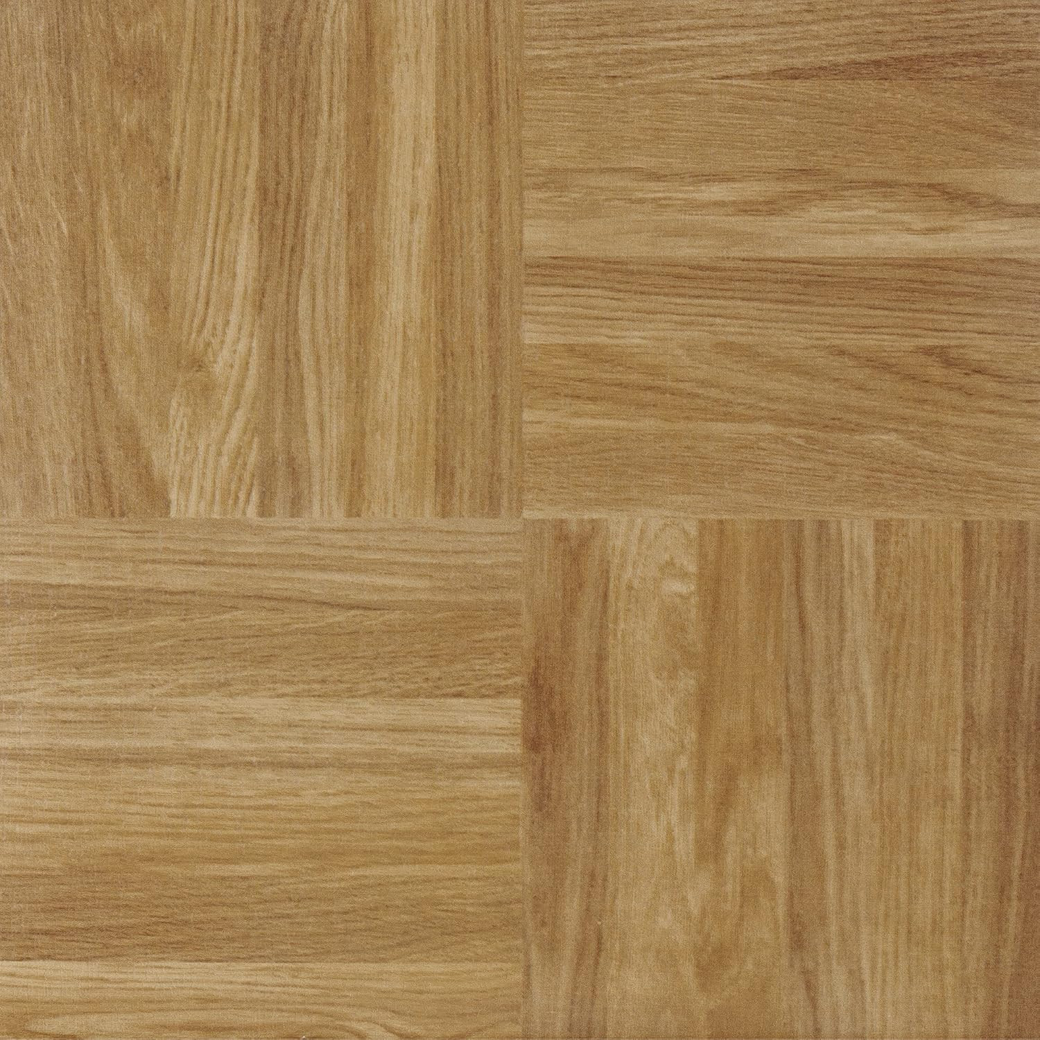 Nexus Self Adhesive 12-Inch Vinyl Floor Tiles, 20 Tiles – 12″ X 12″, Oak Parquet