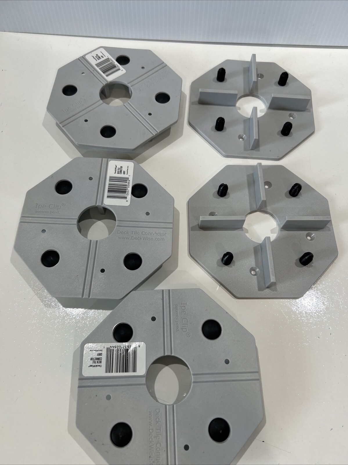 Deck Tile Connector IPE Clip Wise Gray Lot of 5 Pieces
