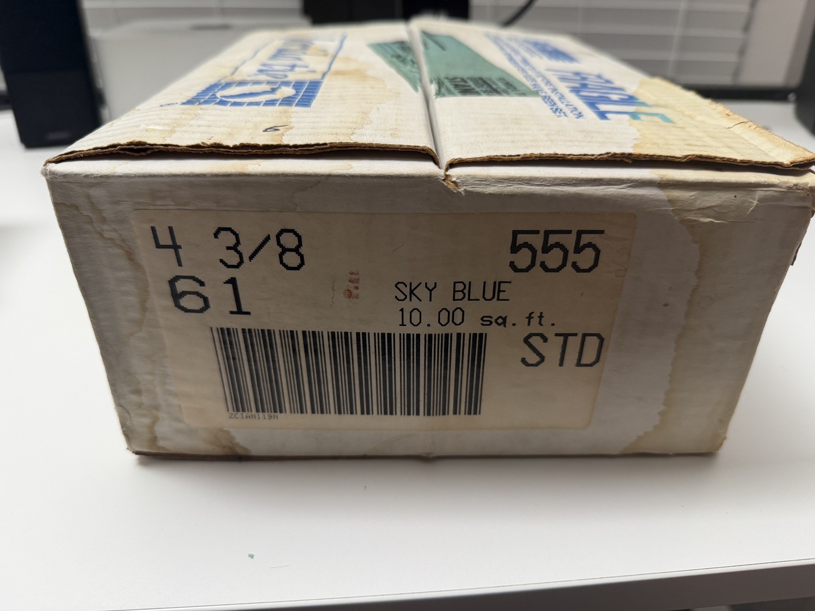 VTG Florida Tile Ceramic USA Blue 4 3/8” Sky Blue Glossy 555 NOS MCM Batch 61