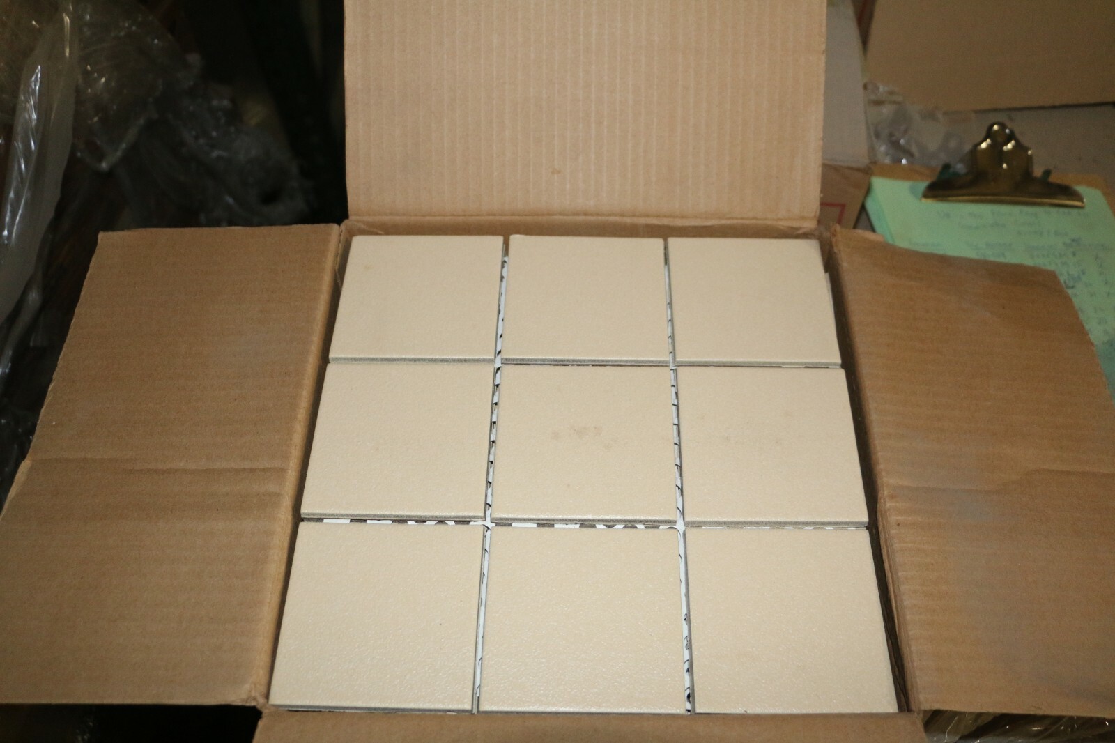 Tile Beige 4×4* Textured Summitville Vintage Meshed Wall Color-I45 10 Sq Ft