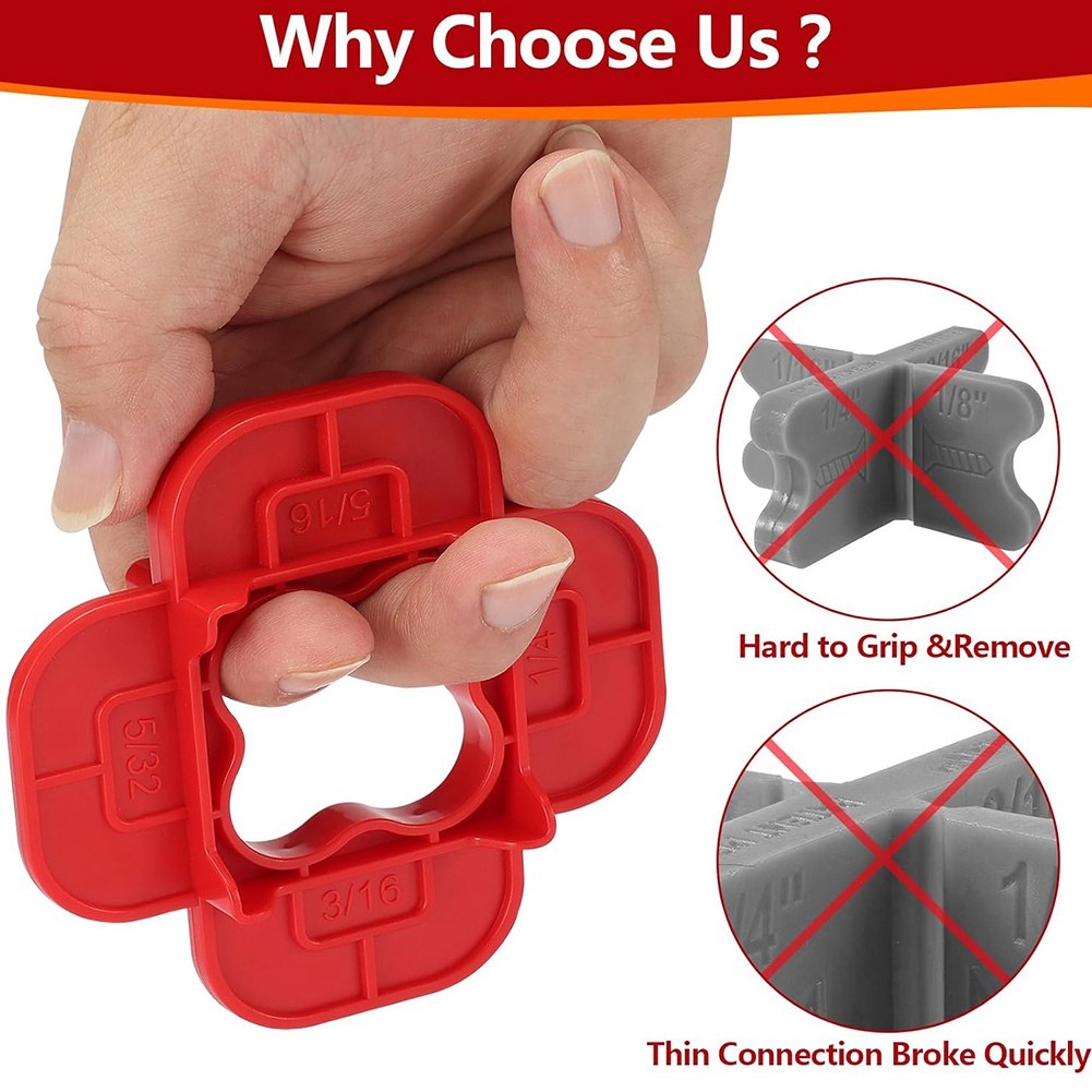 6 Packs 4-in-1 Multi-Size Deck Spacer Tool (5/32in,3/16in,1/4in,5/16in) for7492