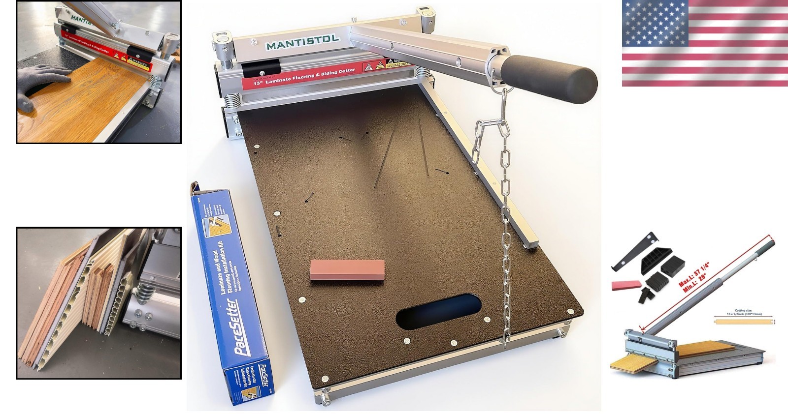 Heavy Duty 13″ Floor Cutter – Precision Angles, LVP/SPC/WPC, Aluminum