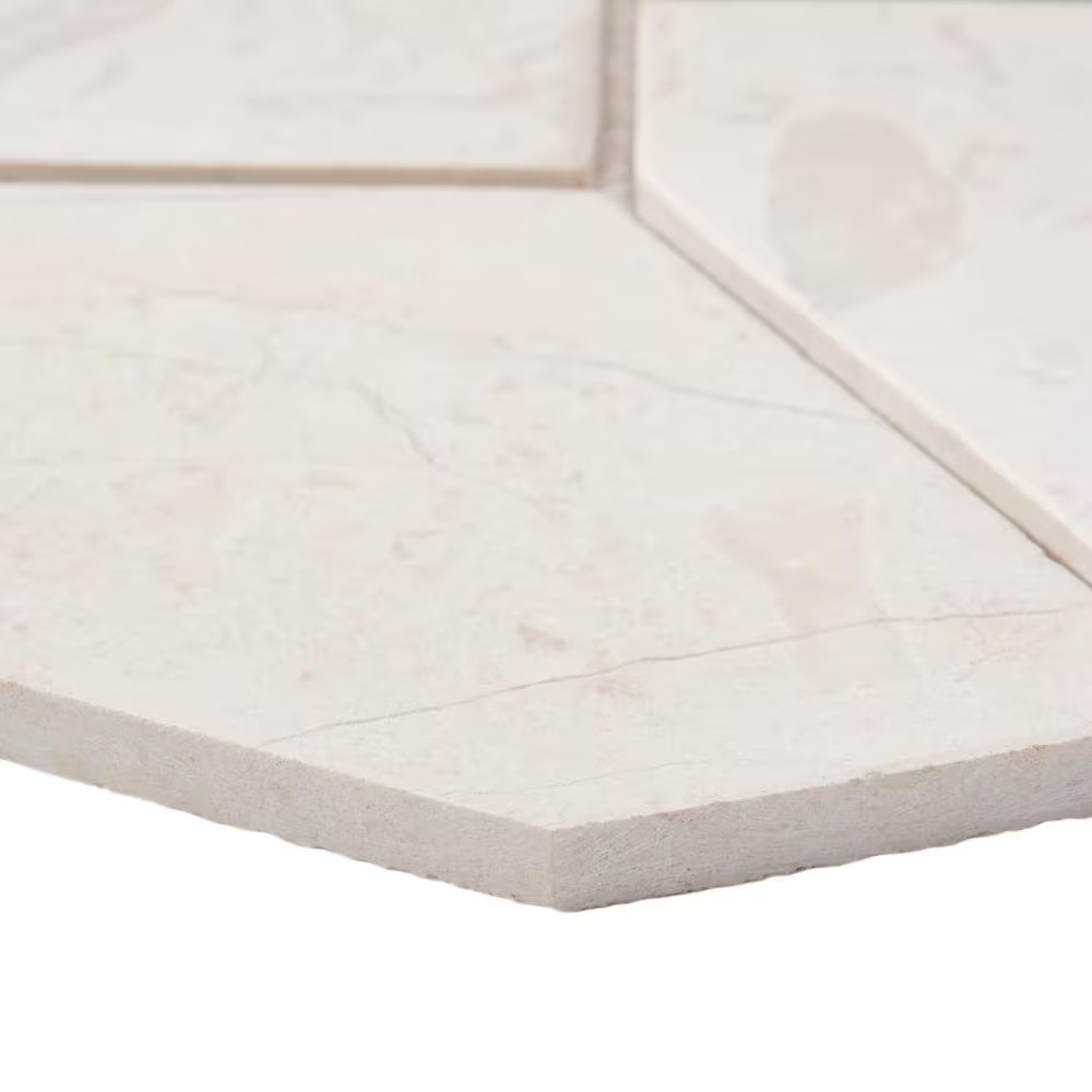 Countryside Organica White 11.81 In. X 19.68 In. Honed Marble Mosaic Floor and W