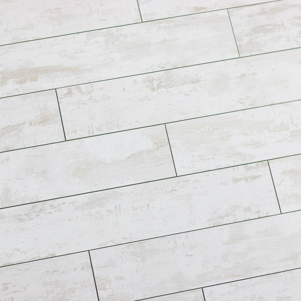 French Country Style White 3 In. X 16 In. Wood Look Glass Subway Wall Tile (20 S