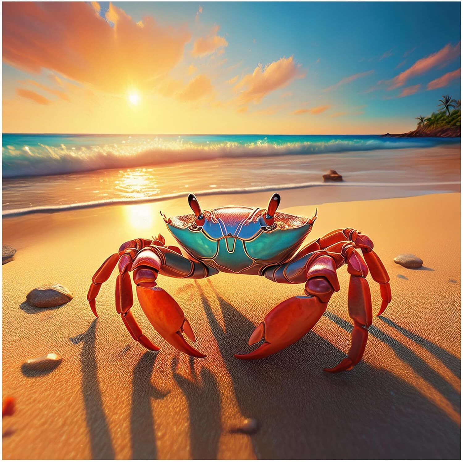 Tile Mural Seascape Beach Sea Crab Kitchen Bathroom Shower Wall Art Backsplash