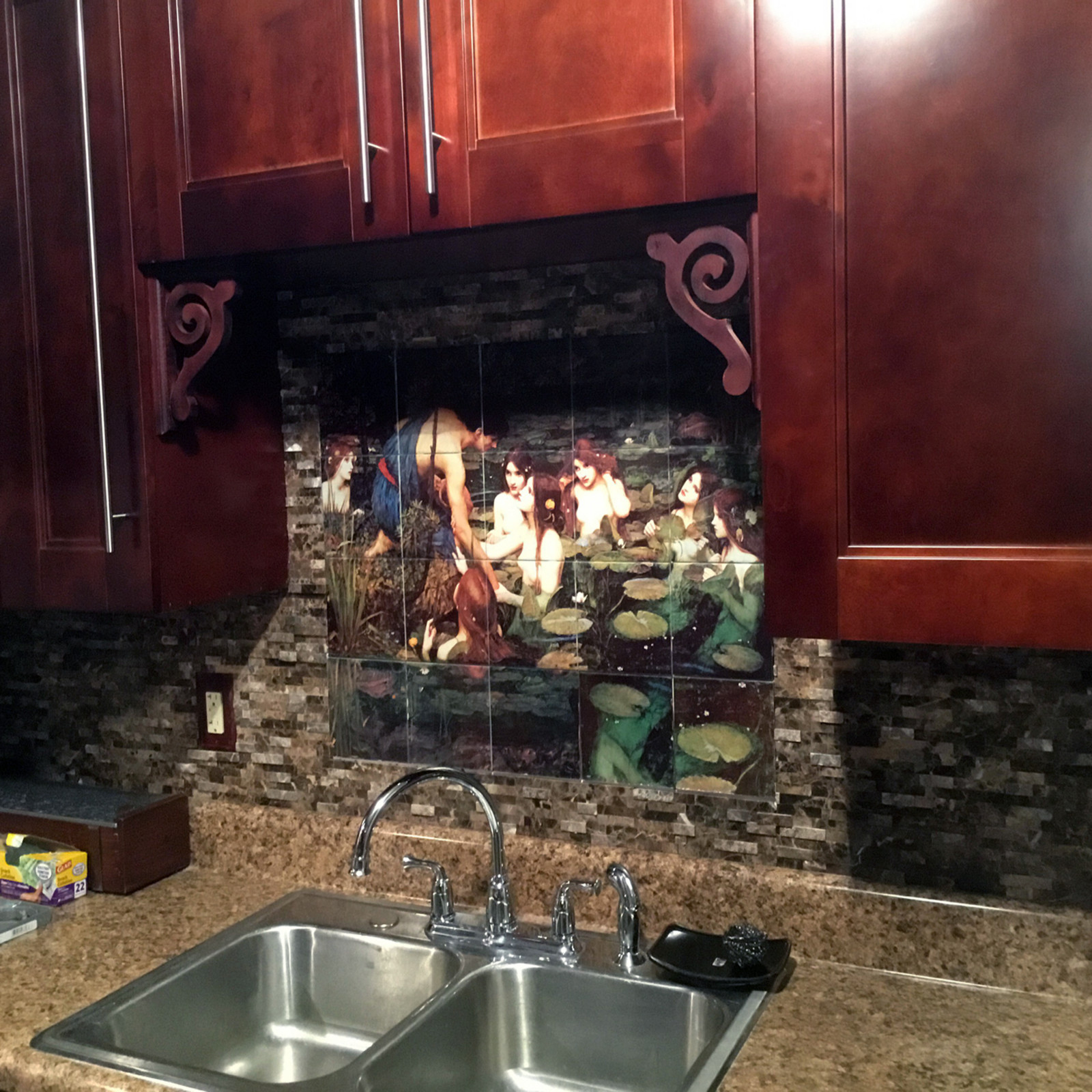 Waterhouse Art Mural Ceramic Backsplash Bath Home Decor Tile #404