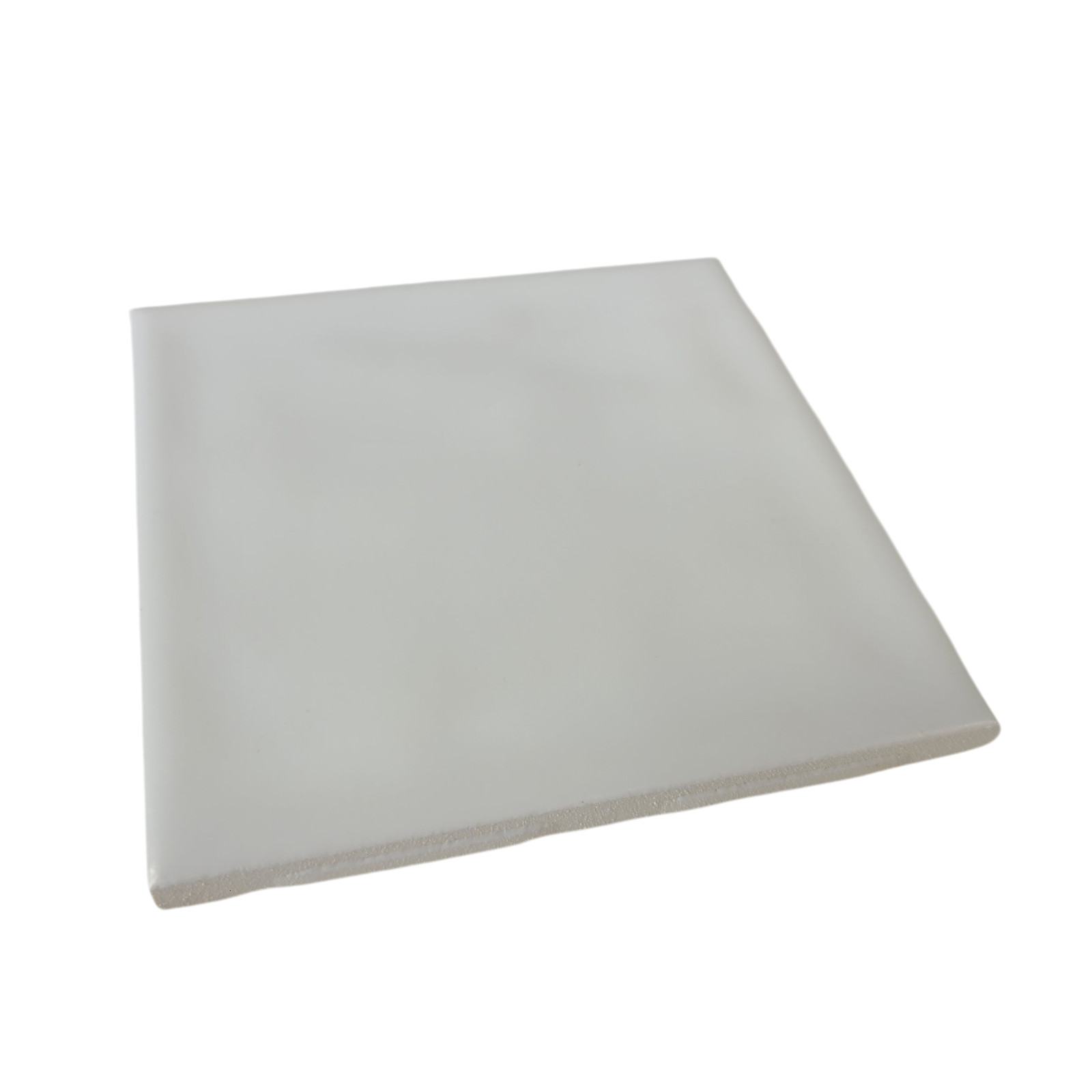 White Ceramic Florida Tile 4 3/8 in FT Subway Square Potters Touch Undulated