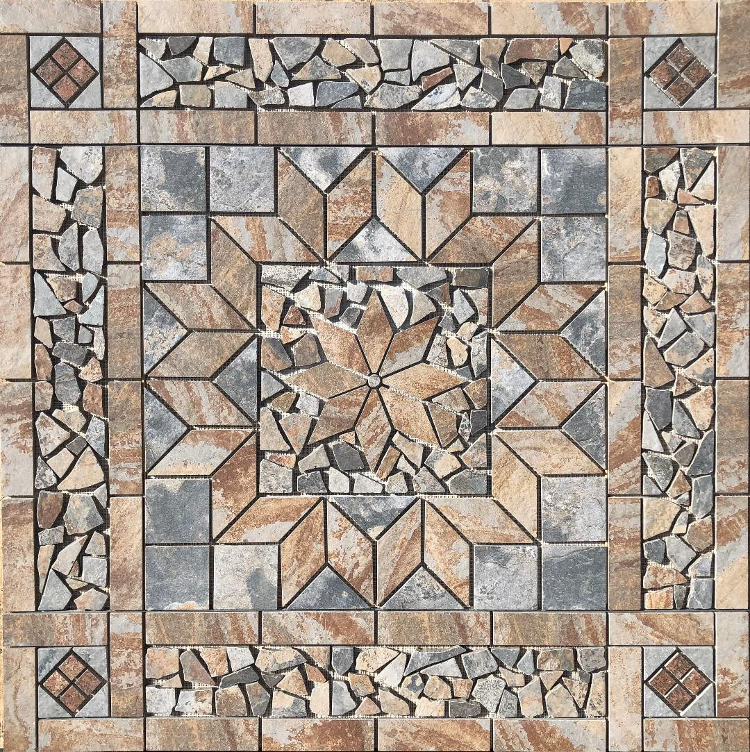 36″ x 36″ Tile Medallion Mosaic Mural – Home Depot Slate look tile