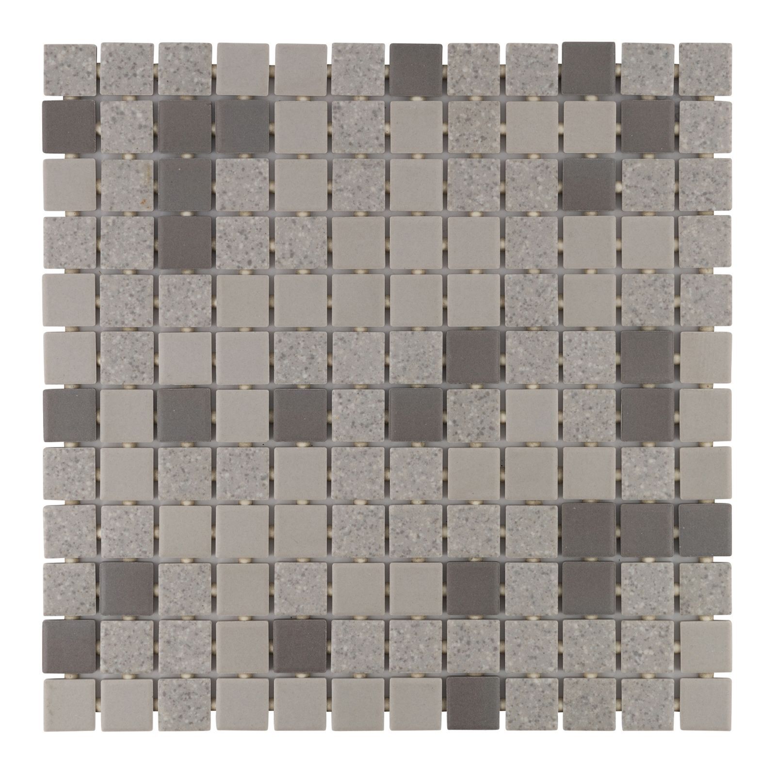 Ceramic 1″ x 1″ Grid Gray Earth Tone Mosaic Tile Backsplash Bath Shower TDH96MDR