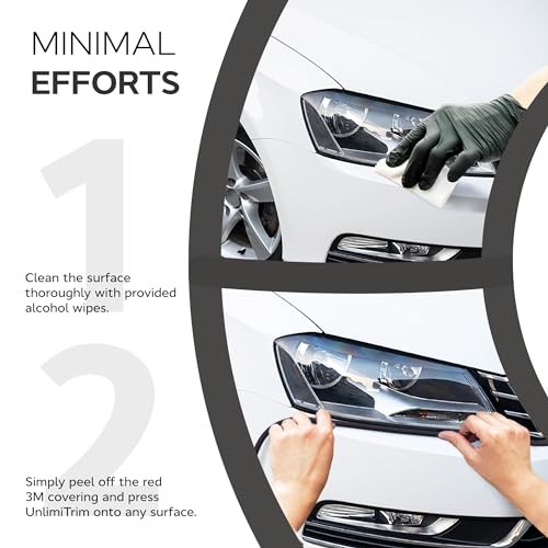 UnlimiTrim – Universal Decorative Exterior and Interior Trim – Easy-to Black