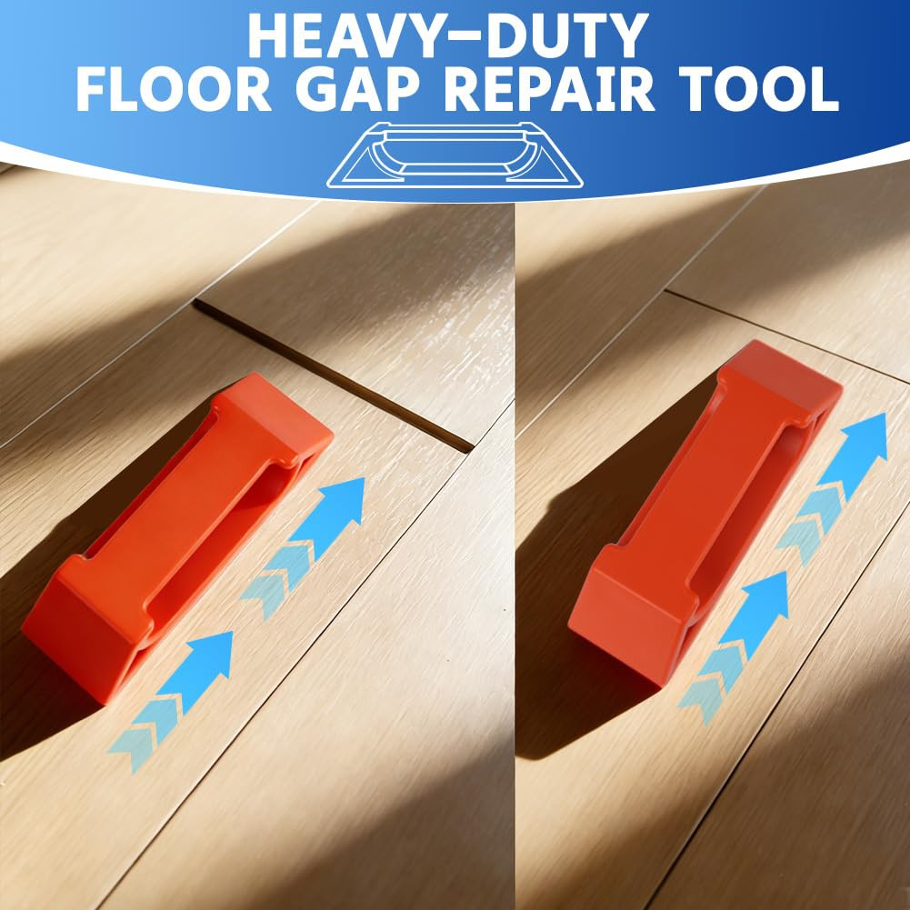 Floor Gap Fixer Tool for Laminate, Vinyl & Hardwood – Heavy-Duty Nylon Plank Pul