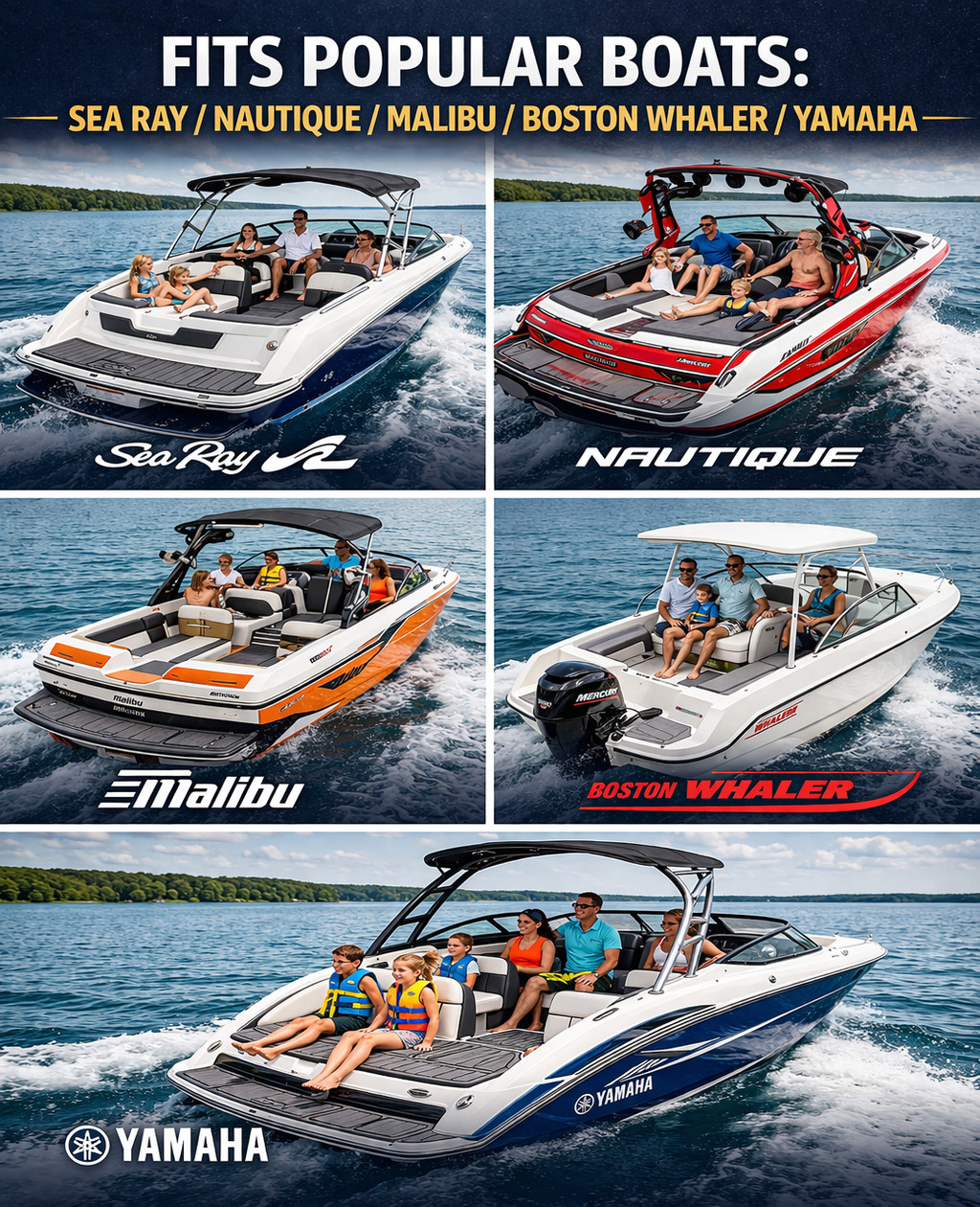 2019-2023 Bayliner VR6 EVA Boat Flooring Swim Platform Custom Fit Non-Slip