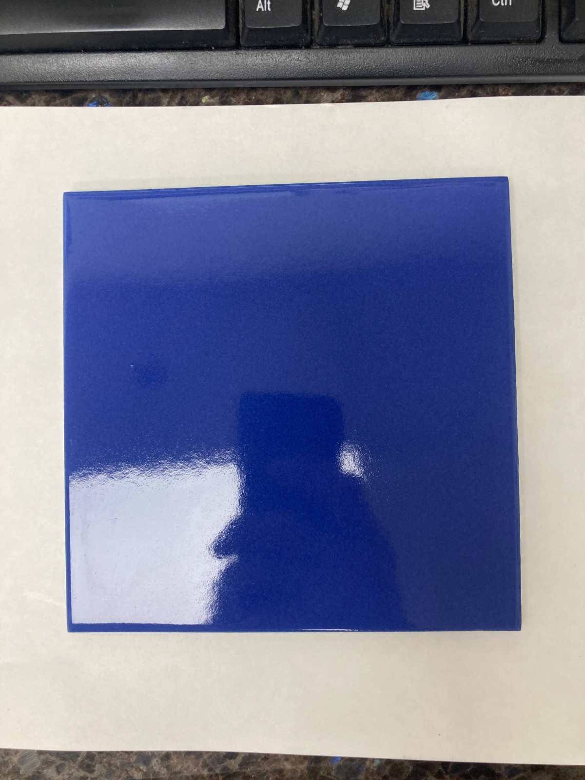 6×6 Tile Glossy Ink Blue Mosaic Wall Remodel Ceramic C#275-555 Sample