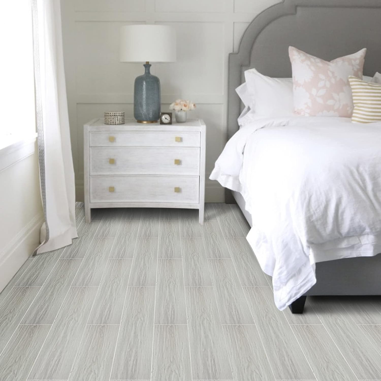 20-Pack 30 Sq.Ft Peel and Stick Floor Tile, Vinyl Plank Flooring, Natural Woo…