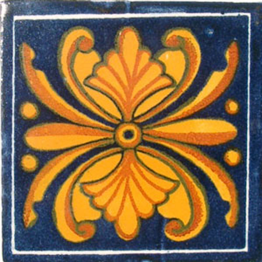9 MEXICAN TILES WALL OR FLOOR USE TALAVERA MEXICO CERAMIC HANDMADE POTTERY C#044