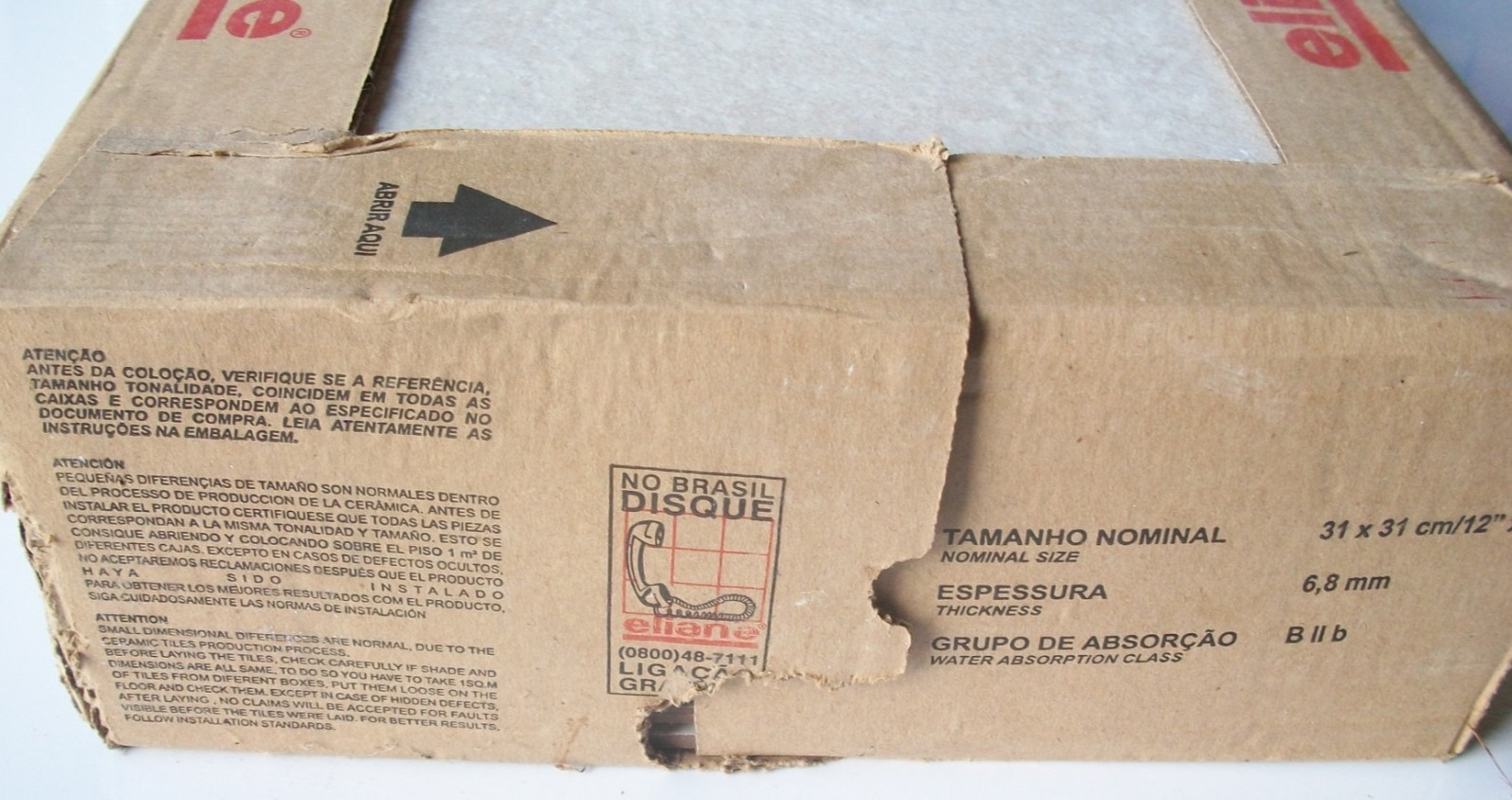 (NOS) ELIANE Floor & Wall Tile 12×12″ Sierra Bone 2 Boxes Of 16 (32+ 4 Extra)