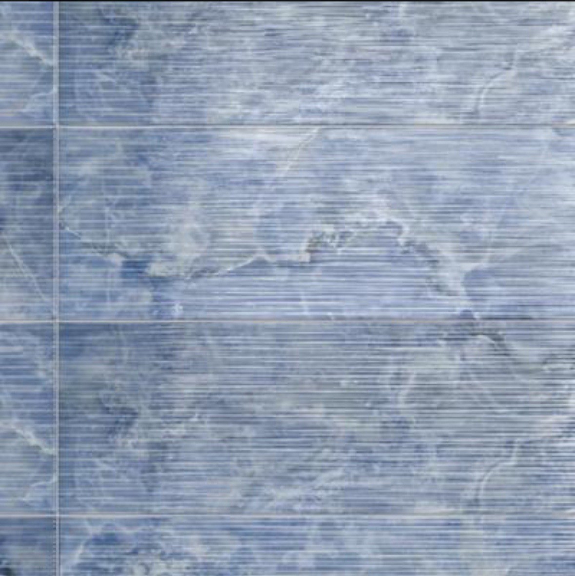 Blue Wavy Textured Glossy Ceramic Wall Tile for Bathroom