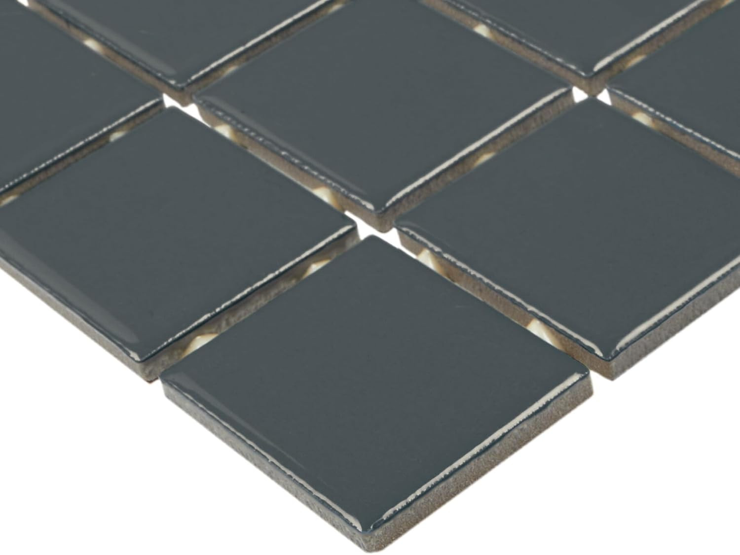 Chalkboard/Gray 2″ Ceramic Mosaic Tiles for Backsplashes & Walls – 12 PC Set
