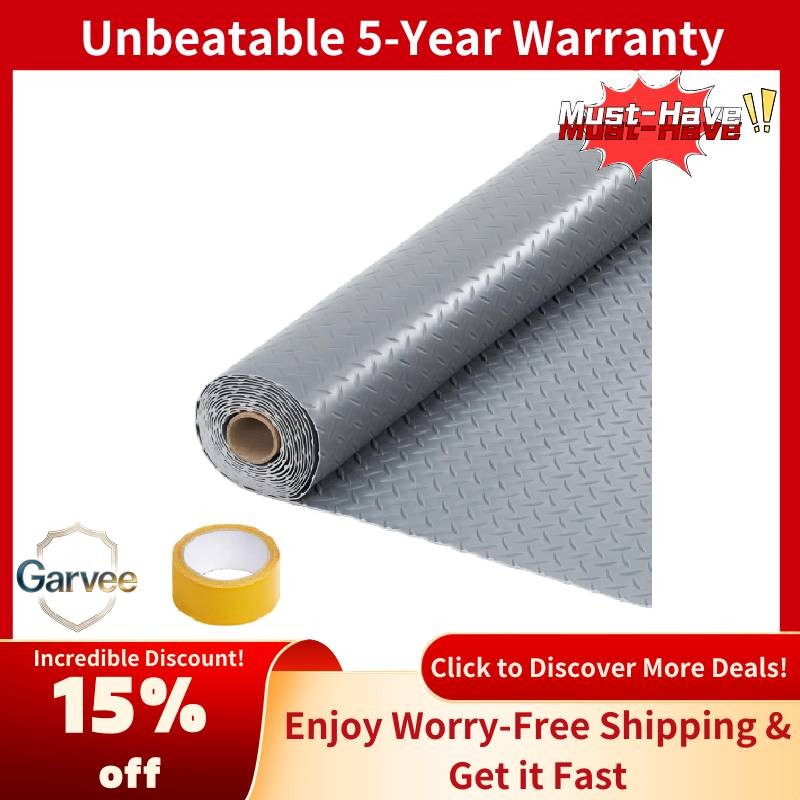 Ultra Protection 7.5x20ft Garage Mat – 2.8mm Thick Slip-Resistant Diamond Plate