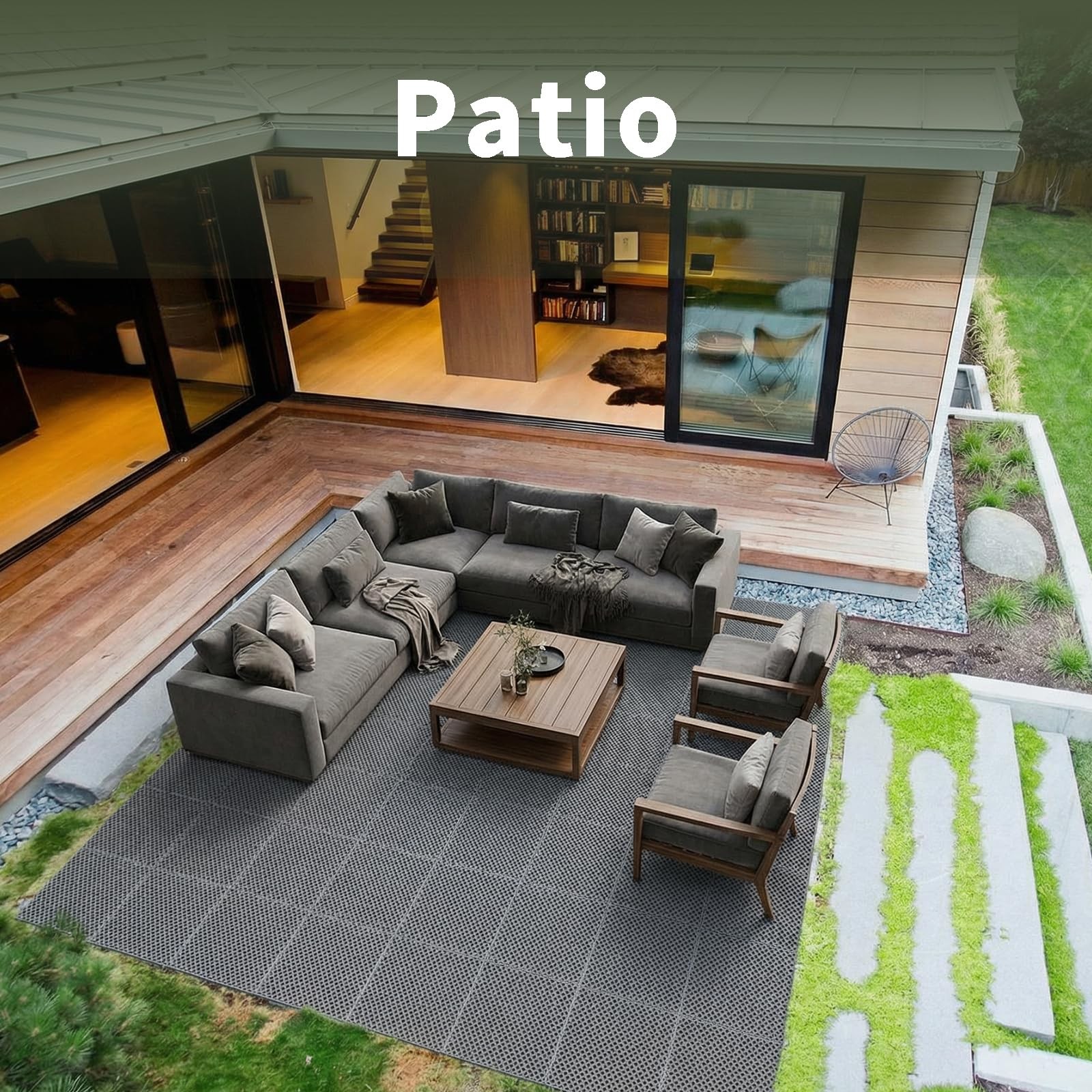 Fast-Drying Outdoor Decking for Garden, Kennel, Storage Shed, Basement, Garage