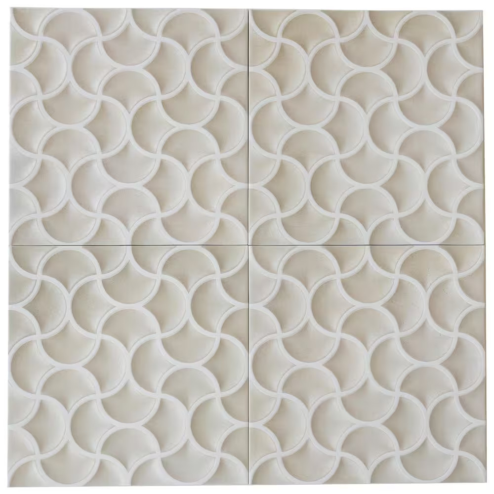 Citadel 13 In. X 13 In. Matte Soft Beige Terracotta Porcelain Lattice Tile (9.57
