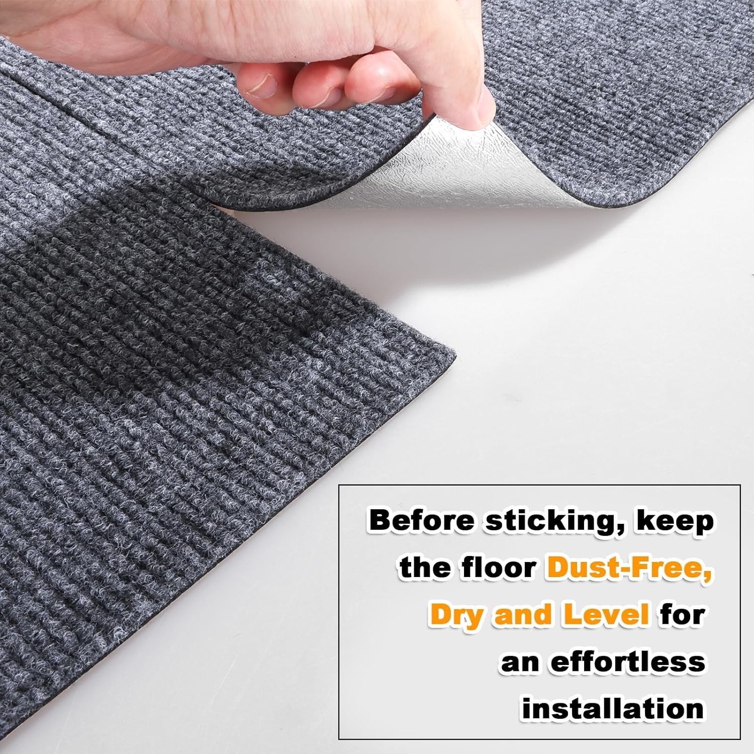 30 Pack Peel and Stick Self Adhesive 12×12 Carpet Tiles for Baseboards