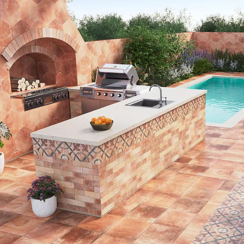 Americana Boston Hex North 14-1/8 In. X 16-1/4 In. Porcelain Floor and Wall Tile