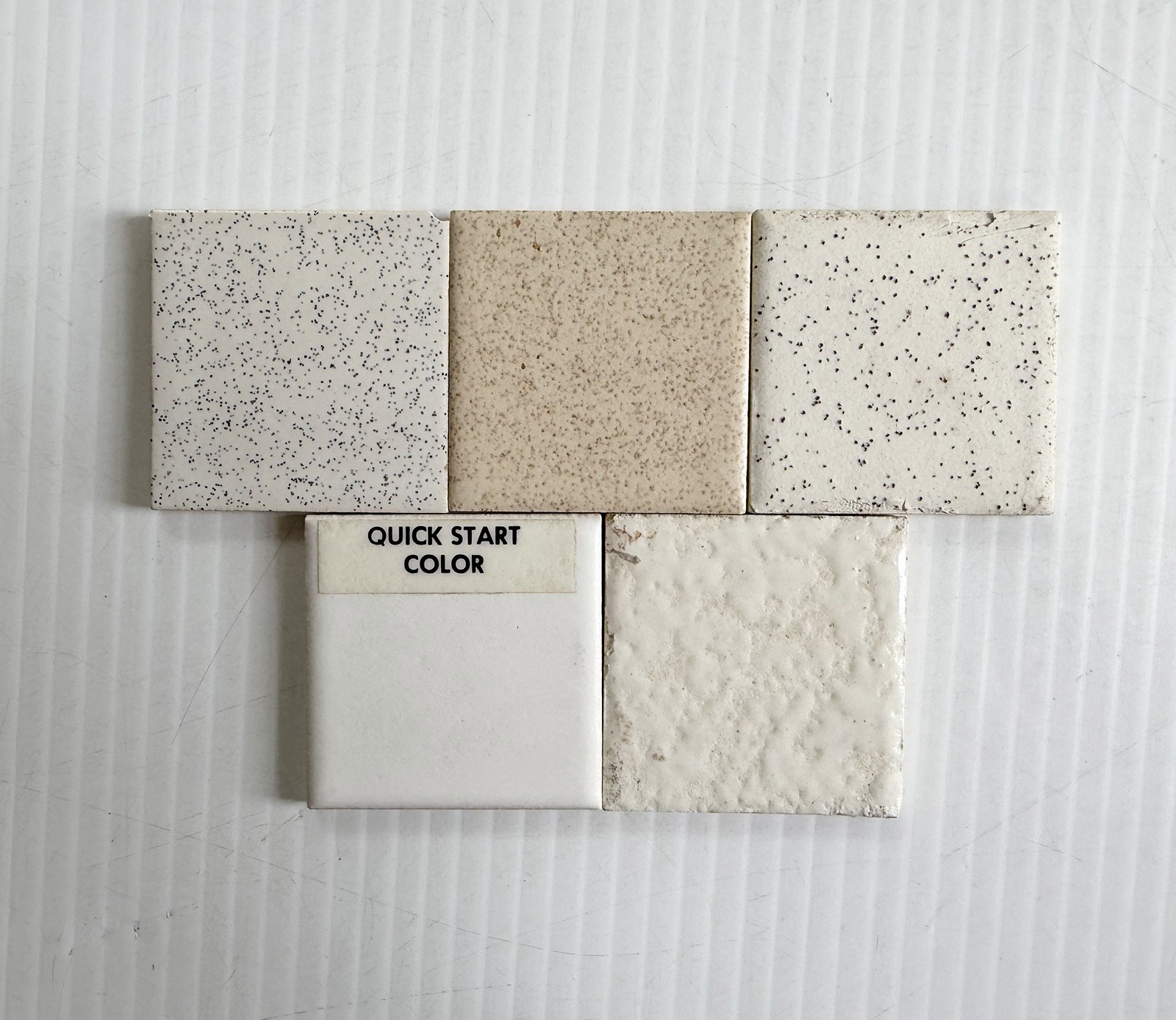Mixed Lot Of Vtg 2” Square Ceramic Tiles MCM Kitchen Bath Beige, Cream, Speckled