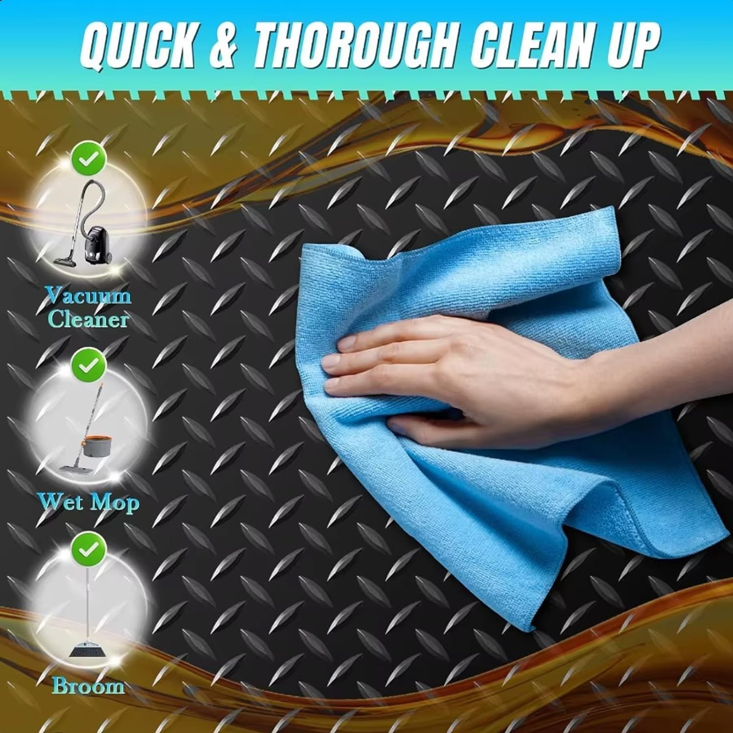 Durable 4×8 FT Rubber Flooring Roll – Easy Clean Waterproof Anti-Slip Material