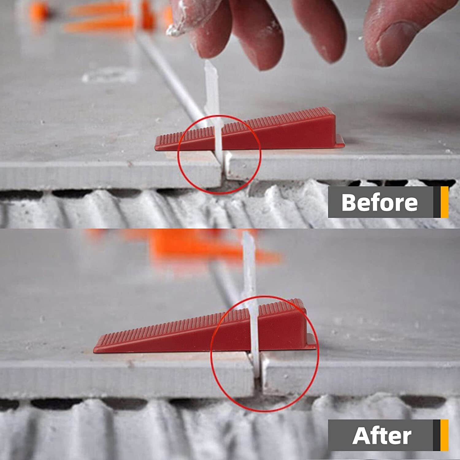 500pcs Tile Leveling System Kit 1/8″ Reusable Floor Wall Tiles Leveler Spacers