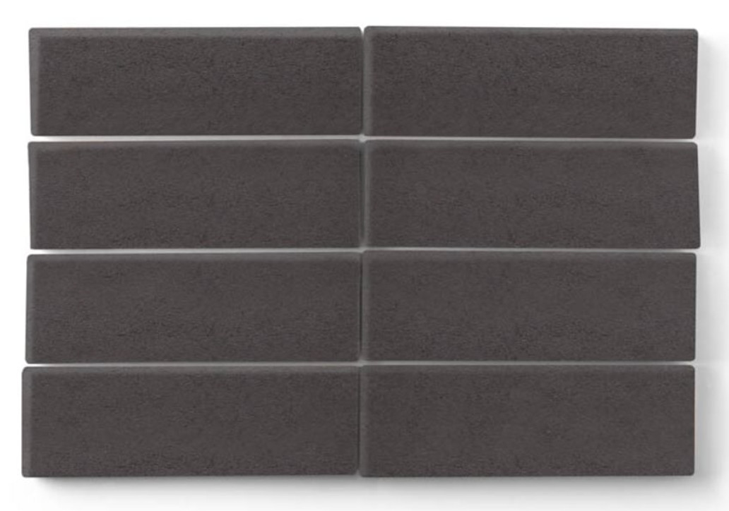Fireclay Tile Carbon Matte 2×6 Ceramic Tile Neutral Black 168/Box 10 Box Avail.