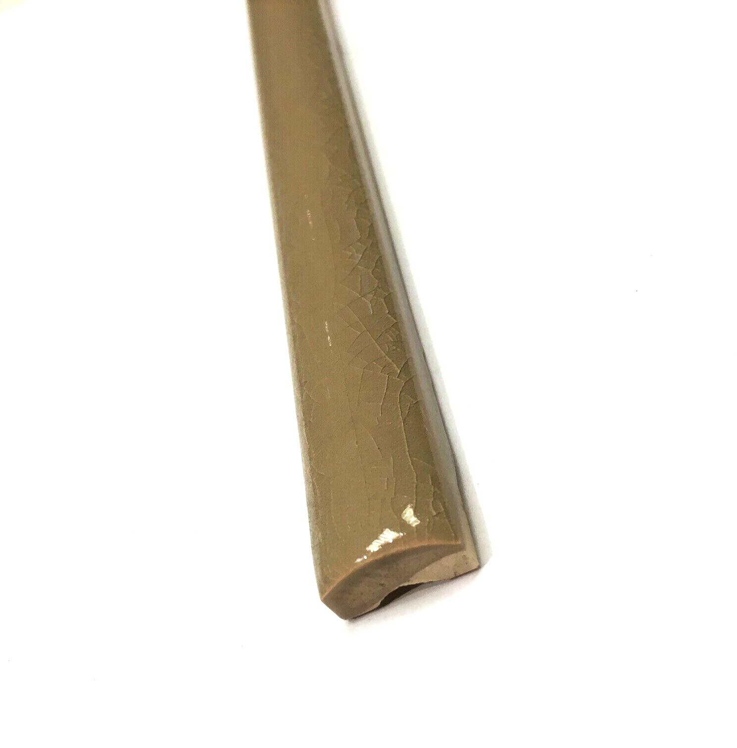 5/8×6 Light Brown Crackled Crackled Ceramic Trim Pencil Molding Tile Accent
