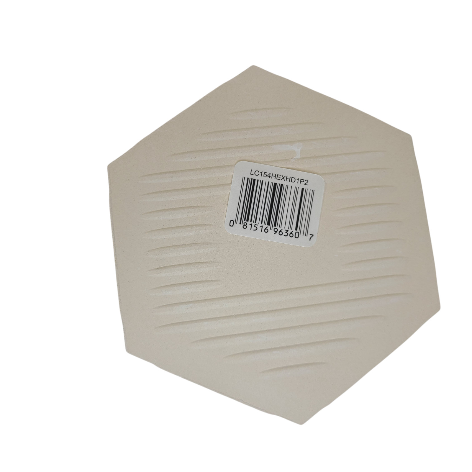 White Ceramic Wall Tile Hexagon Vintage Subway Mid Century Modern Glossy Rippled