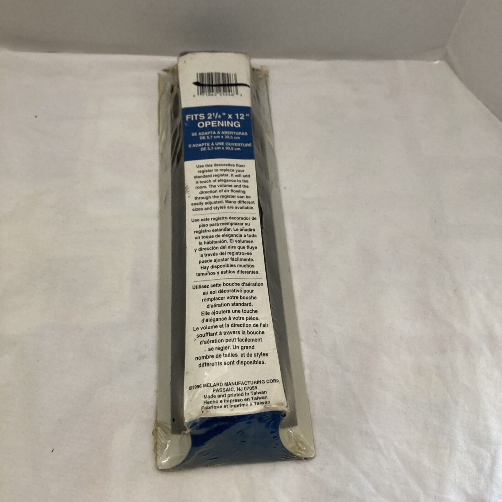 Melard Decorator Floor Register Victorian White Fits 2.25″x12″ Decorative