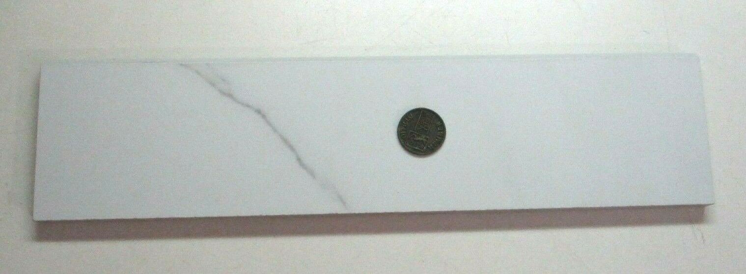 1 Bullnose Mayfair Statuario Venato 11-3/4″ Simulated Marble Porcelain Wall Tile