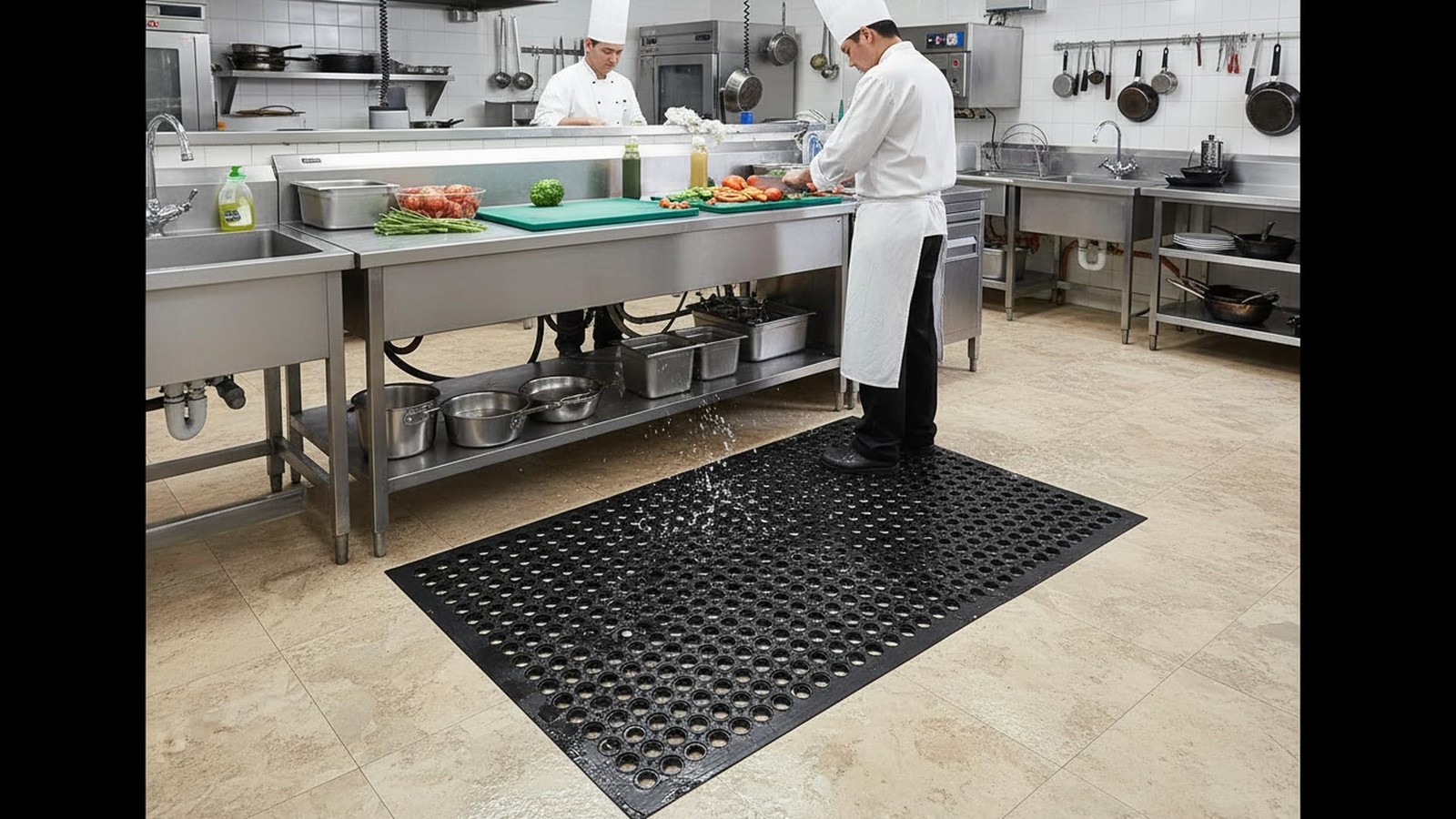 3x5FT Rubber Floor Mat Commercial Anti Fatigue Rubber Drainage Mat New Non Sl…