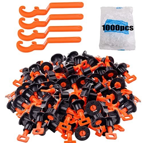Tile Leveling System Kit 200pcs Tile Leveler 4 Wrenches 1000pcs 2mm Spacers