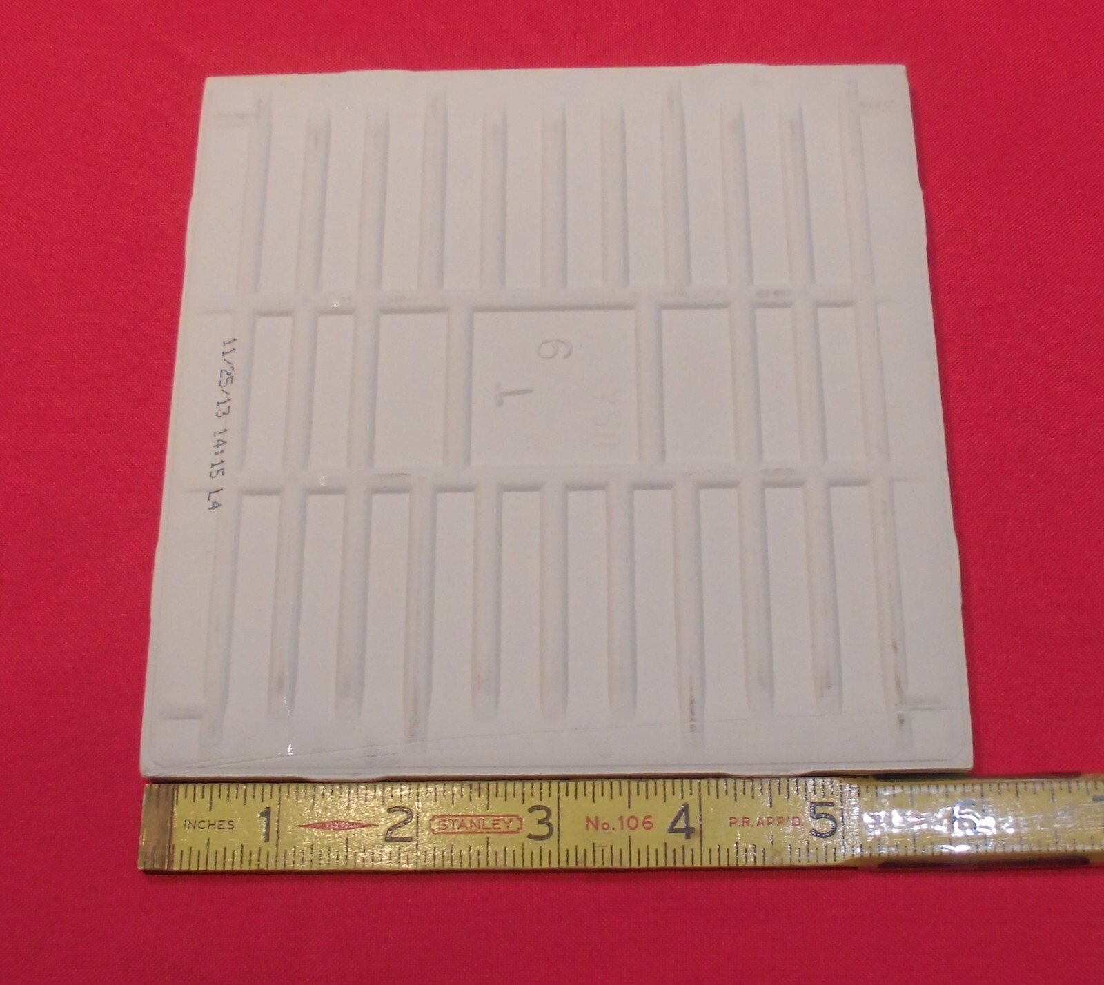 1 pc. Daltile #190 Arctic White: Brilliant Glossy Ceramic Tile 6″ X 6″ NEW