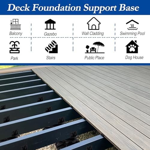 30 PCS Adjustable Plastic Pedestal Paver, Heavy Duty Deck Blocks Foundation Base