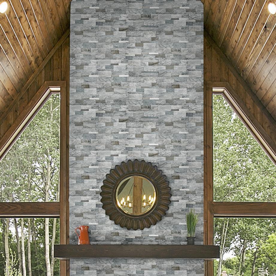 Ackland AKPLPQ9X24F-PL 9″ x 24″ Quartzite Hardscape Wall Tile – – Amber Cream
