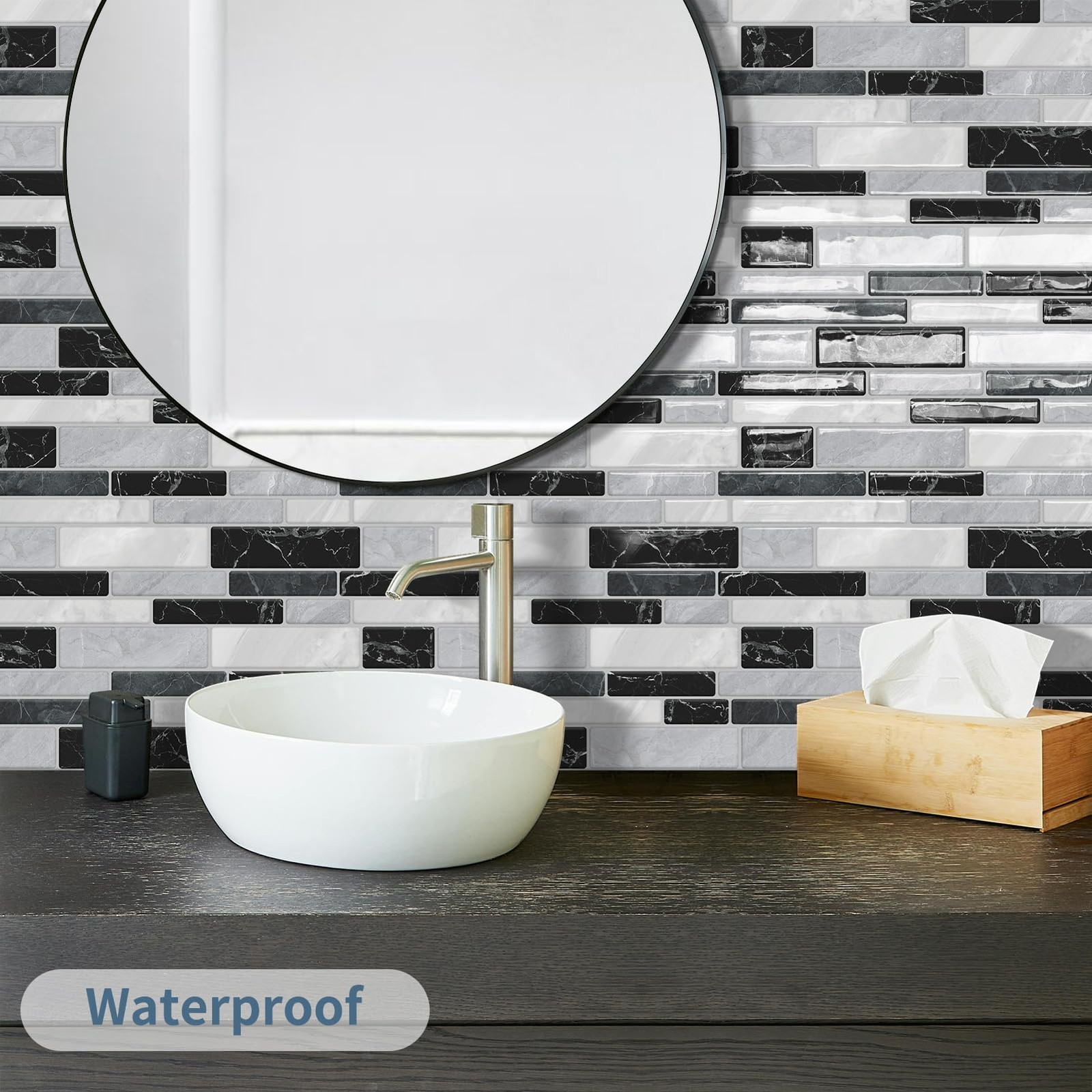 Kitchen Backsplash 3D Self Adhesive Peel and Stick Wall Tile 10 Sheet
