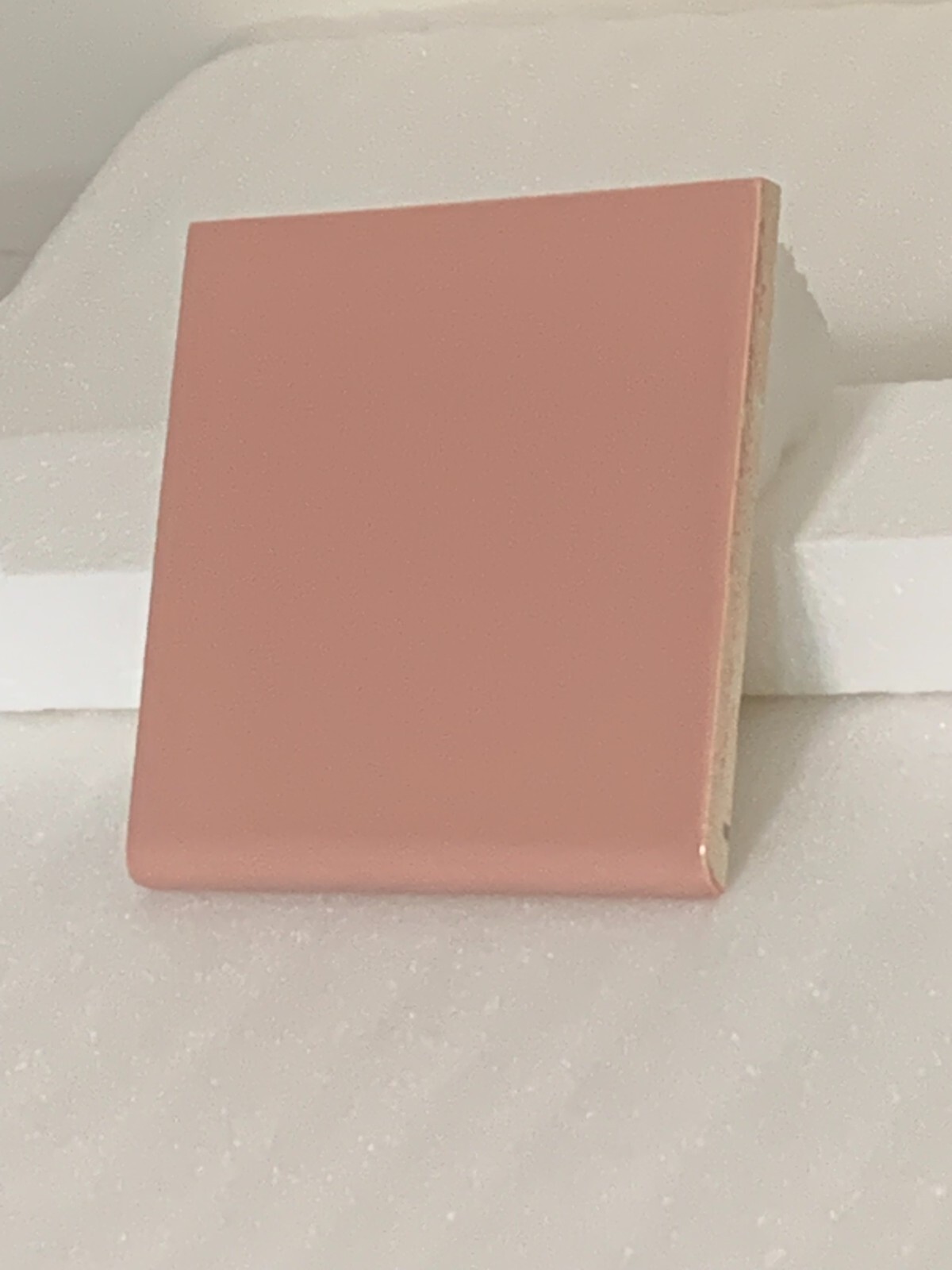 New Vintage Florida Ceramic 4 3/8″ X 4 3/8″ Bermuda Coral Stone Bullnose Gloss