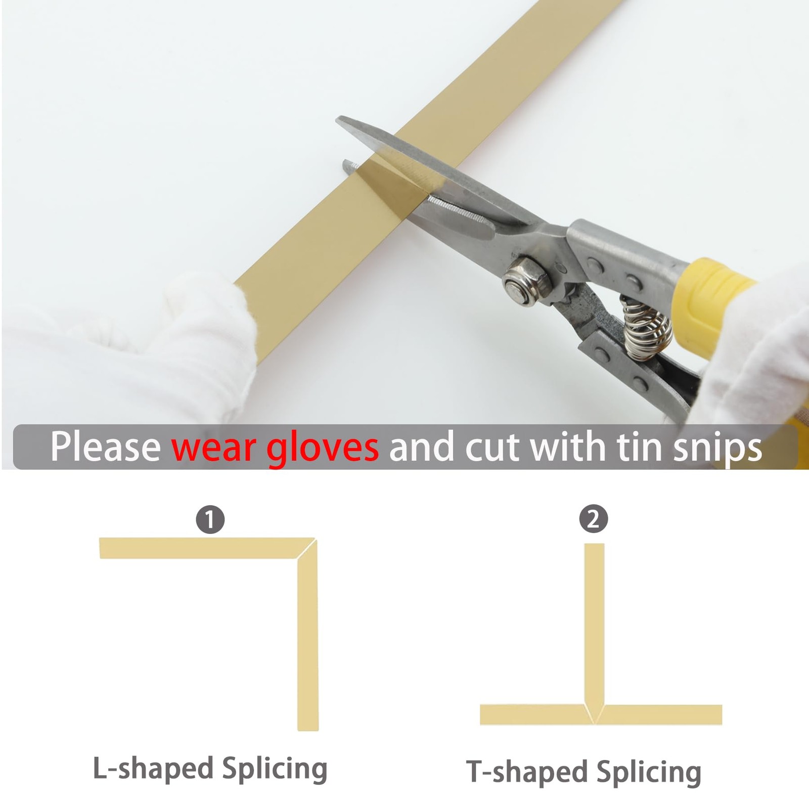 Coengwui Brushed Gold Peel Stick Molding 20ft x 0.6in
