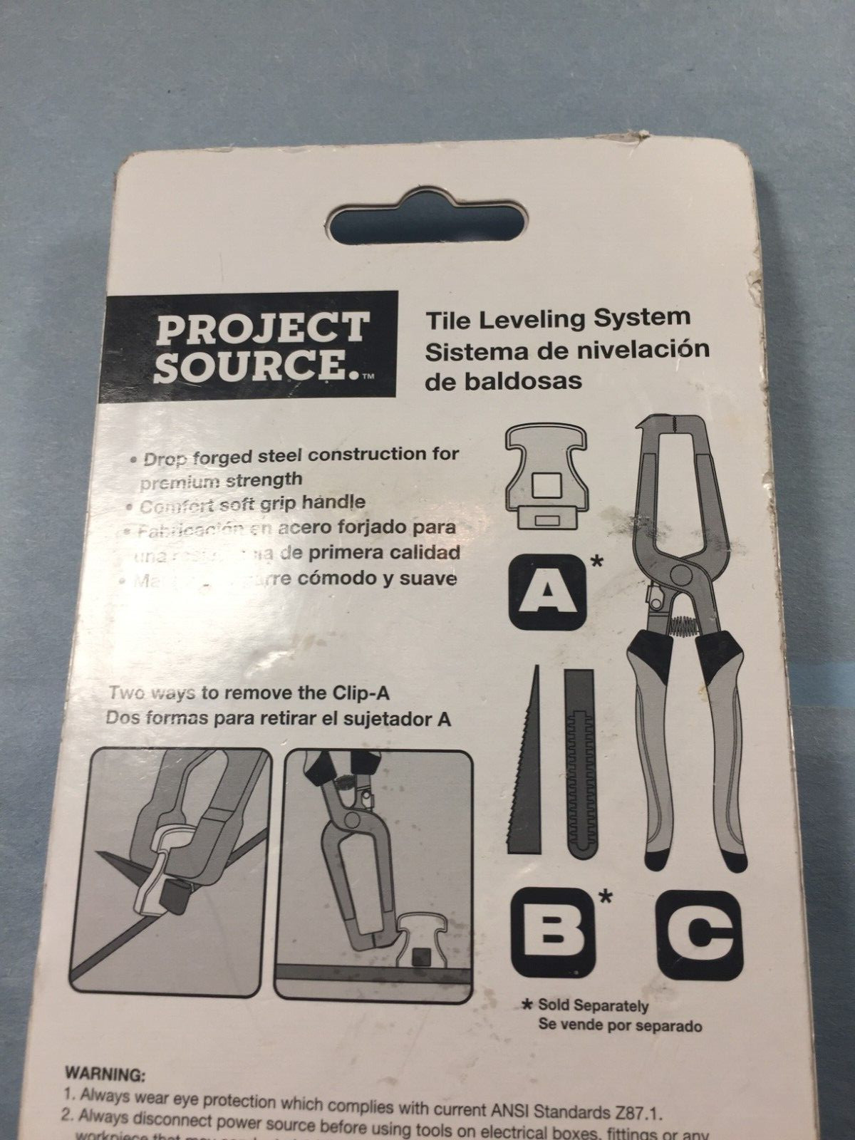 Tile Leveling Pliers – Project Source 1690487 (model# 58947) in org. package