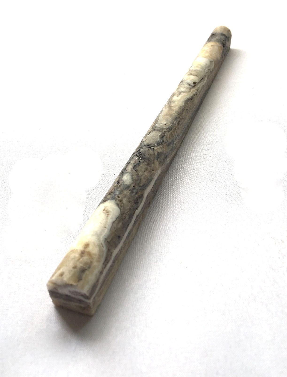 3/4″X12″ Antique Onyx Travertine Chair Rail Pencil Molding Liner Wall Trim Piece