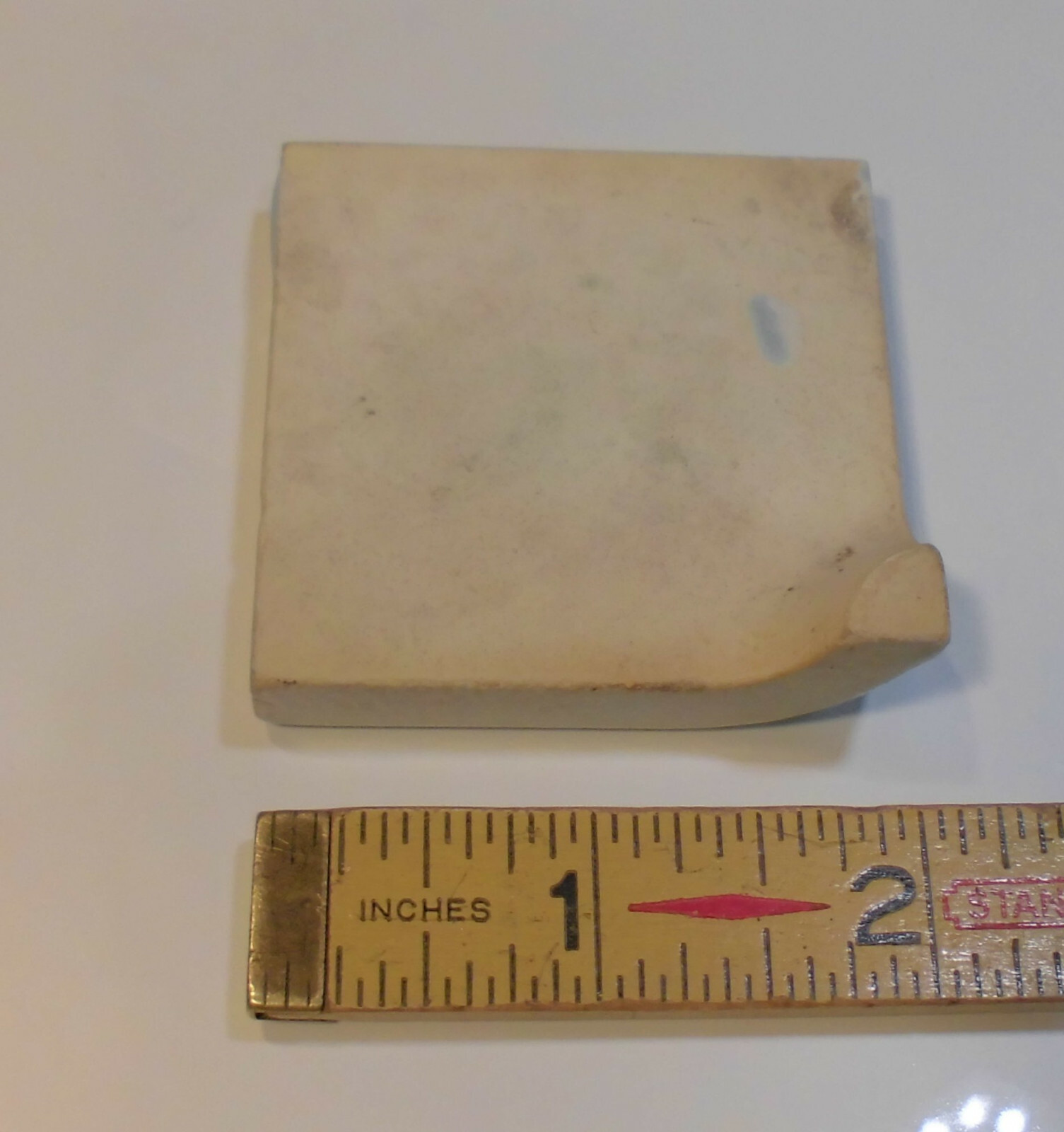 1 pc. *Azure Blue* Ceramic Bullnose Inside Corner Tile 2″ X 2″ American Olean