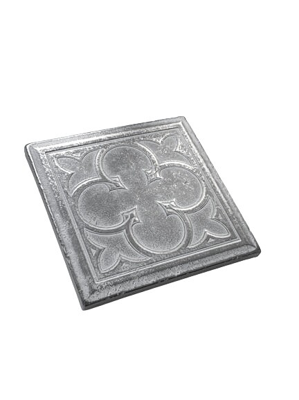 4.25×4.25 Metal Resin Decor Insert Accent Piece Art Craft Wall Tile Made in US