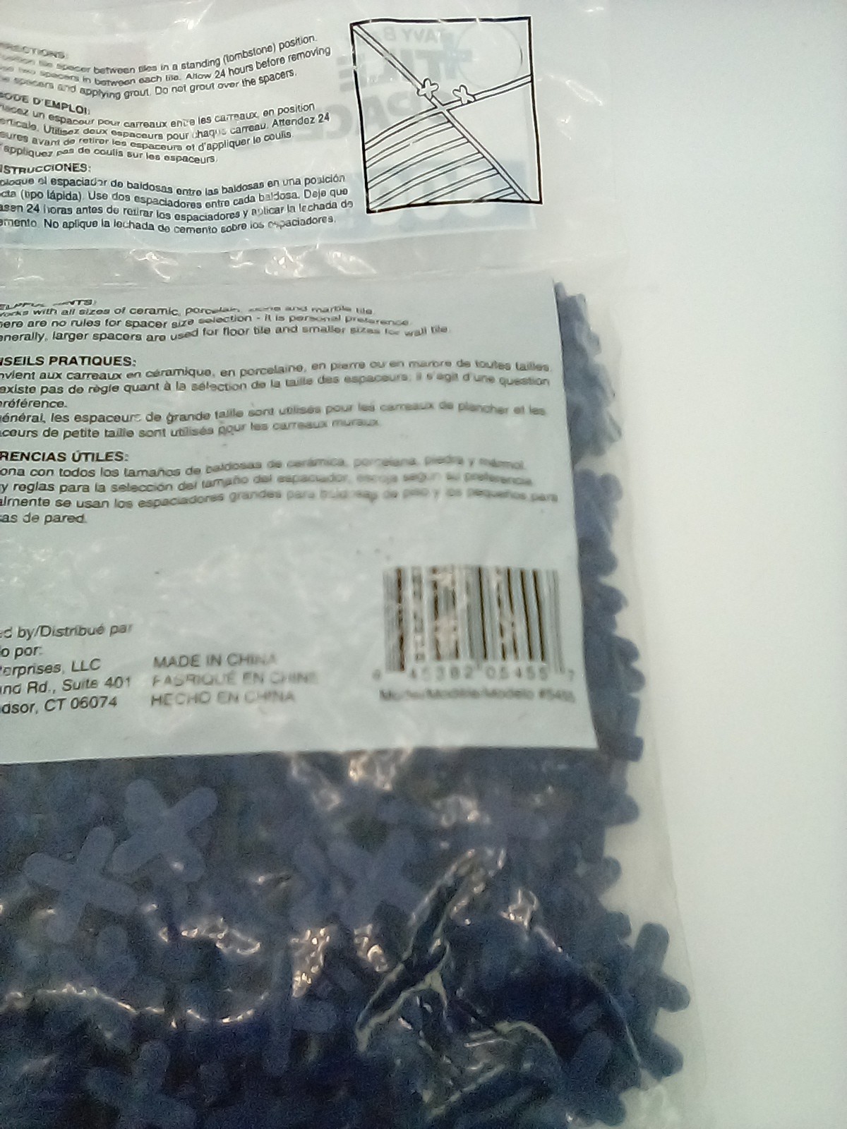3 PACKs of 500 Cross Plastic Tile Spacer TAVY Basix 3/16″ 5mm 1,500 TOTAL